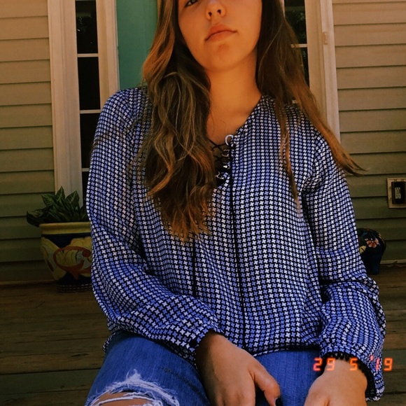 Black, White & Black Michael Kors Blouse - Picture 2 of 6